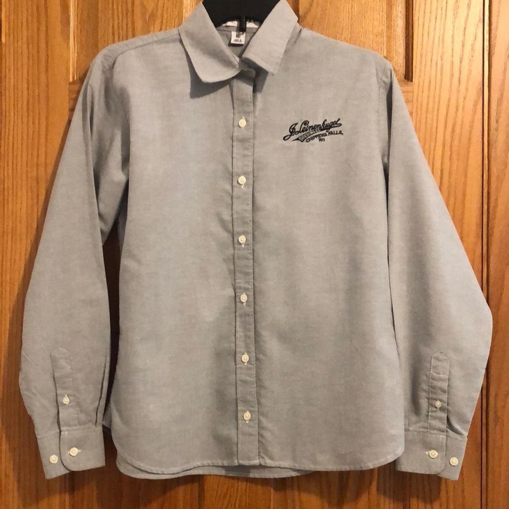 Velocity J Leinenkugel Gray Long Sleeve Button Down Casual Shirt Men’s Size M
